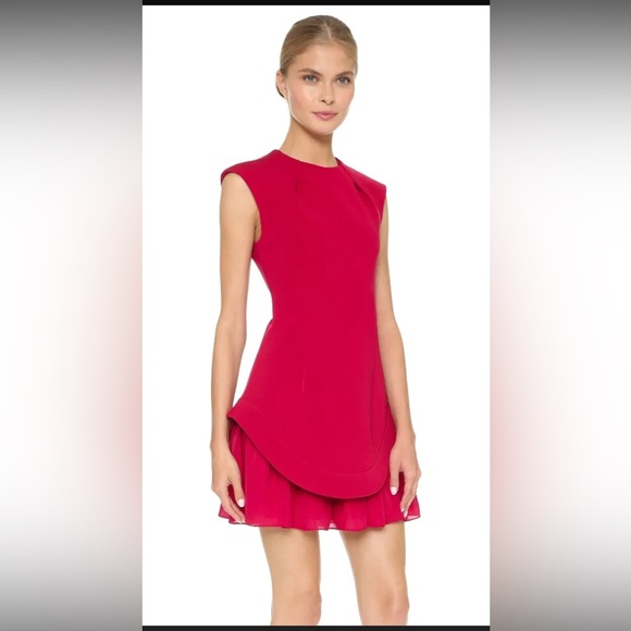 Cushnie Et Ochs Red Asymmetrical Dress As seen on Kylie Jenner. - Picture 1 of 8